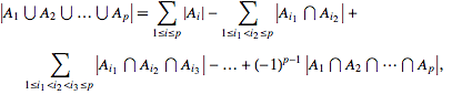 Inclusion-Exclusion Principle (Wolfram Alpha)